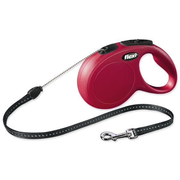 Vodítko FLEXI Classic NEW S lanko 8m/12kg červená