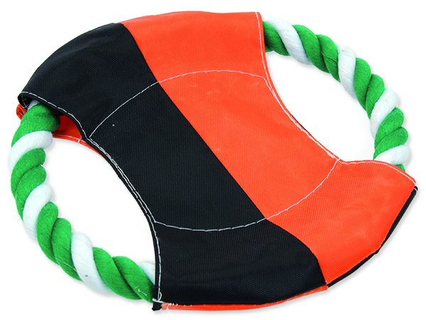 Disk DOG FANTASY létací zeleno-bílý bavlna + nylon 17,5 cm
