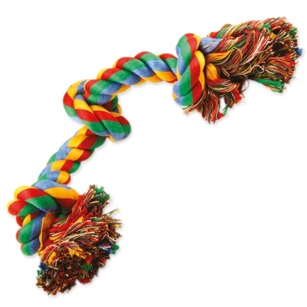 Uzel DOG FANTASY bavlněný barevný 3 knoty 40 cm