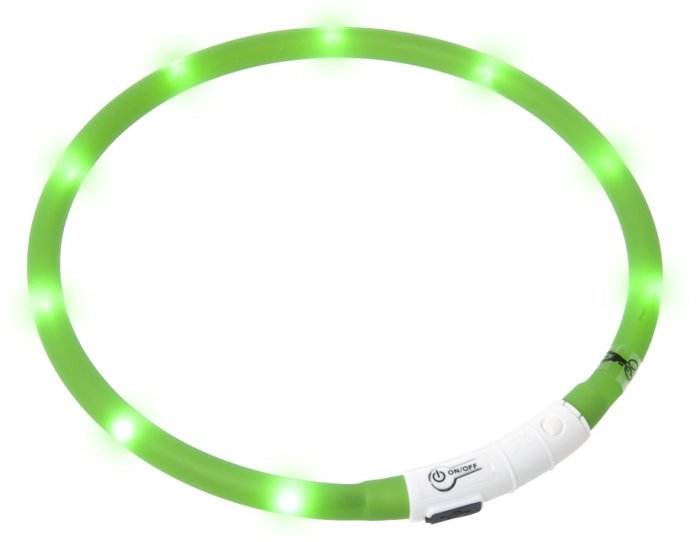 Obojek USB Visio Light 70cm zelený KAR