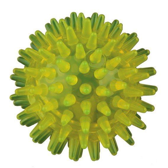 Trixie Svítící ježatý míček, termoplastová guma 5 cm