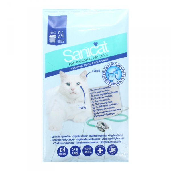 SANICAT čistící ubousky na oči,uši [24ks]Eyes,Ears pro kočky