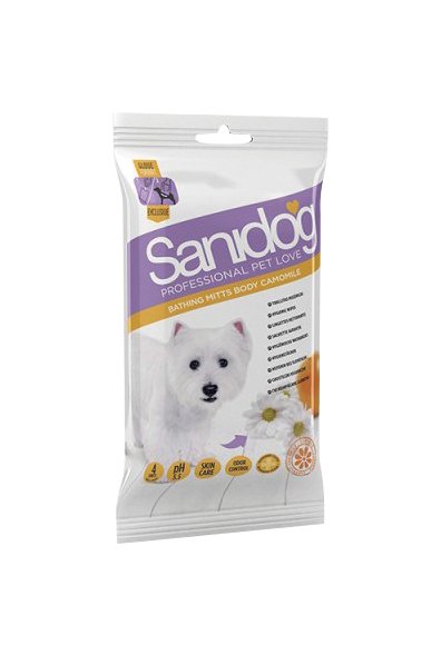 SANIDOG mycí RUKAVICE s HEŘMÁNKEM 4ks