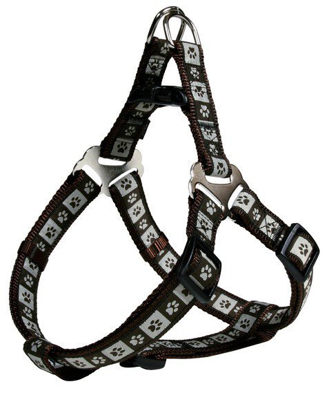 D-ring postroj COFFEE 25-35 cm/10mm (XS)