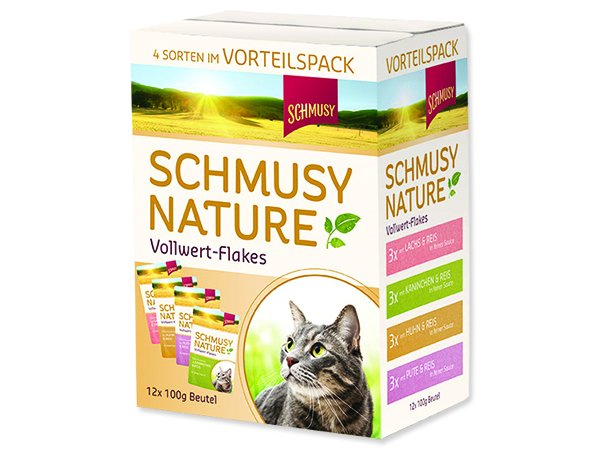 Kapsičky SCHMUSY Nature Flakes multipack ve šťávě 100g