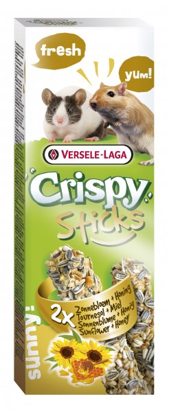 Tyčinky VERSELE-LAGA Crispy slunečnice, med pro pískomily a myši 110g