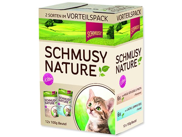 Kapsičky SCHMUSY Nature Kitten multipack 1200g
