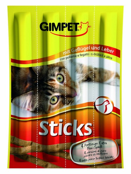 Gimpet Sticks drůbež +játra 4ks