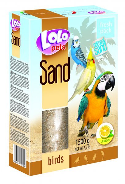 LOLOpets citrónový písek pro ptáky 1500 g