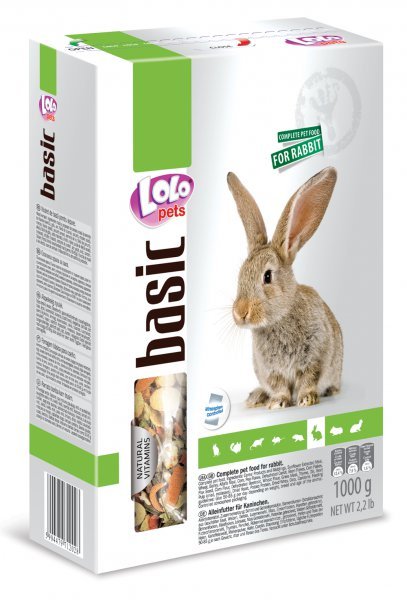LOLO BASIC kompletní krmivo pro králíky 1000 g krabička