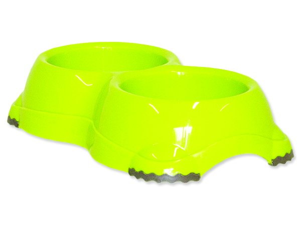 Dvojmiska MC plast s protiskluzem 2*330ml zelená