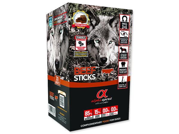 Pochoutka ALPHA tyčinky hovězí 30x10g