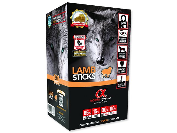 Pochoutka ALPHA tyčinky jehněčí 30x10g