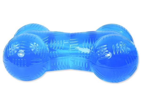 Hračka DOG FANTASY kost gumová modrá 13,9 cm