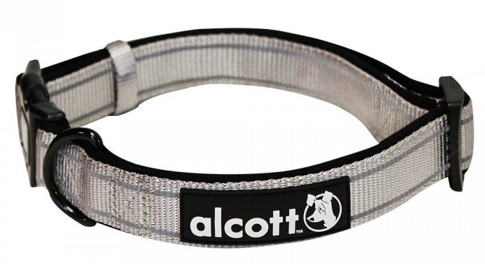 Obojek Alcott reflexní šedá S 25-35cm