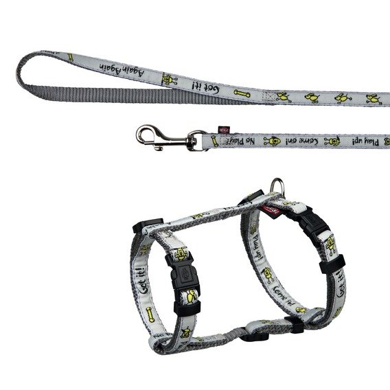 Buddy postroj s vodítkem XS-S 28-45 cm/10 mm, 1,2m šedý
