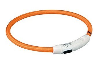 Svítící kroužek USB na krk L-XL 65 cm/7 mm oranžový