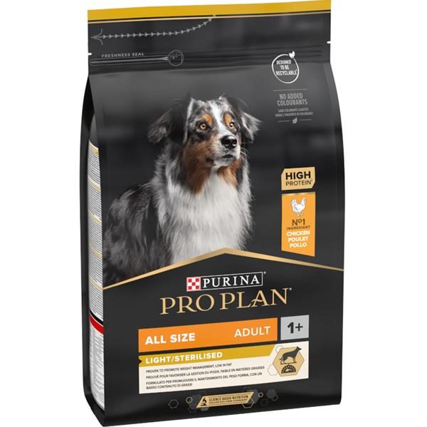 PURINA PRO PLAN ALL SIZE ADULT Light/Sterilised 3kg