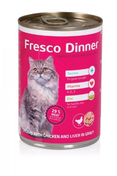 Fresco Dinner cat drůbež + játra 415g