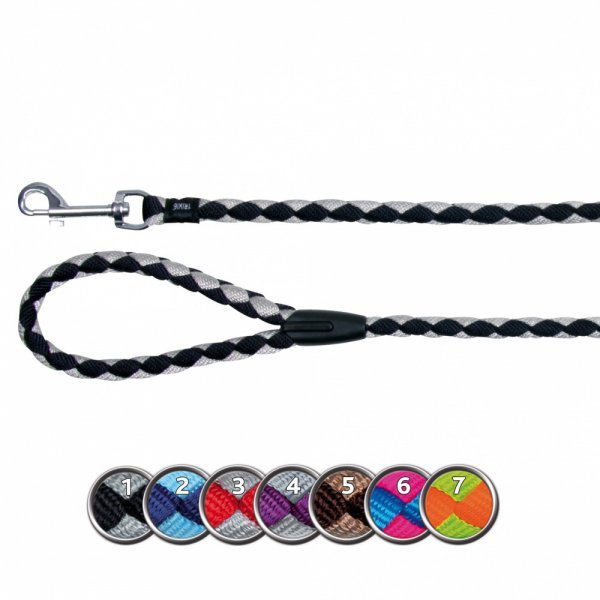 Vodítko CAVO kulaté L-XL 1m/18 mm - černo/stříbrná