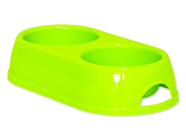Dvojmiska MAGIC CAT plastová zelená 2 x 230 ml