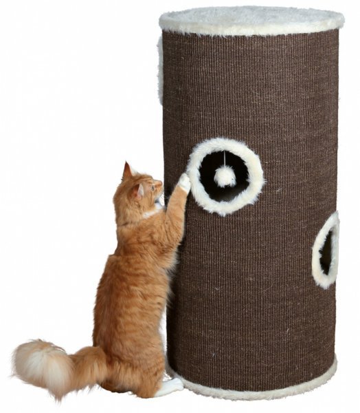 Škrábadlo VITUS Cat Tower, 115 cm, hnědo/krémové