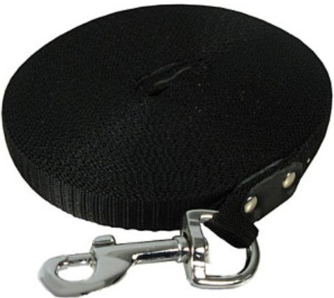 Vodítko nylon stopovací Ploché 15m/25mm Černá