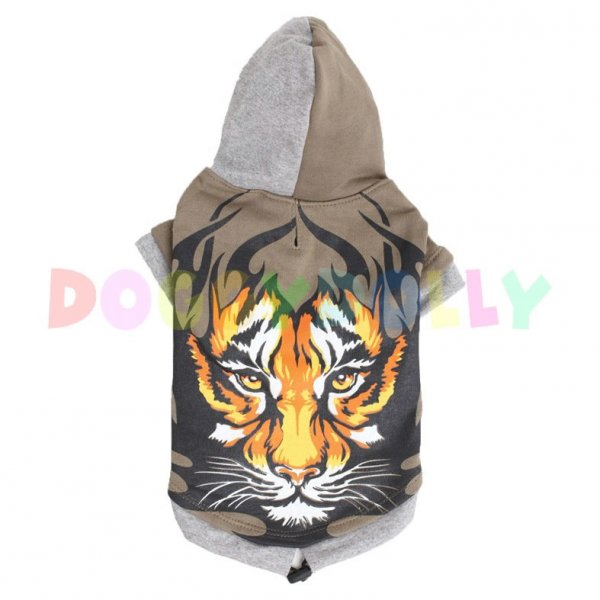 Mikina s kapucí Doggydolly Tiger zelená XXS