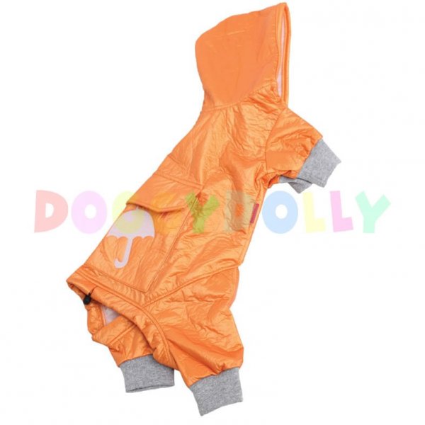 Lehká pláštěnka Doggydolly oranžová XS