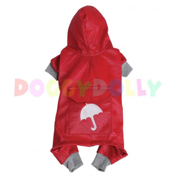 Lehká pláštěnka Doggydolly červená XS