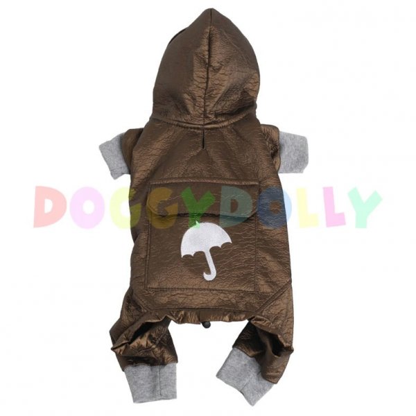 Lehká pláštěnka Doggydolly hnědá XL