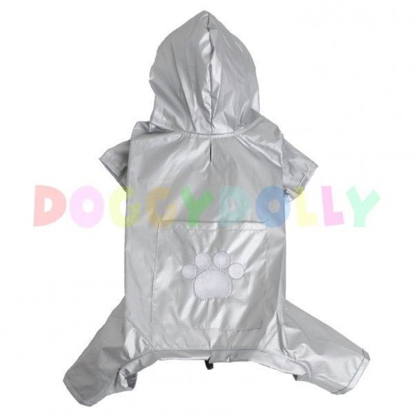 Pláštěnka Doggydolly stříbrná 4 nohy XS