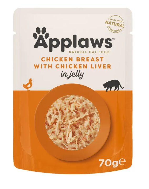 Applaws Jelly kuřecí prsa + játra 70 g