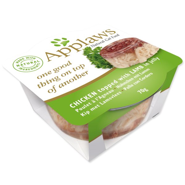 Applaws miska DUO Aspik Cat 70g kuřecí prsa a jehněčí maso