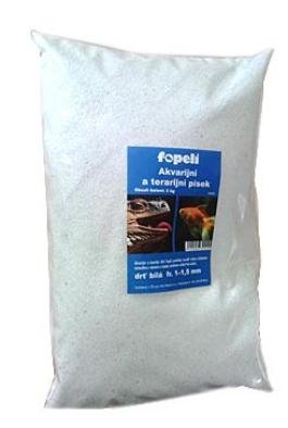 Písek akvarijní a terarijní bílý drť 1-1,5mm 3kg Fopel