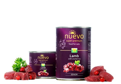 Nuevo kočka Senior Jehněčí s brusinkami konz. 200g