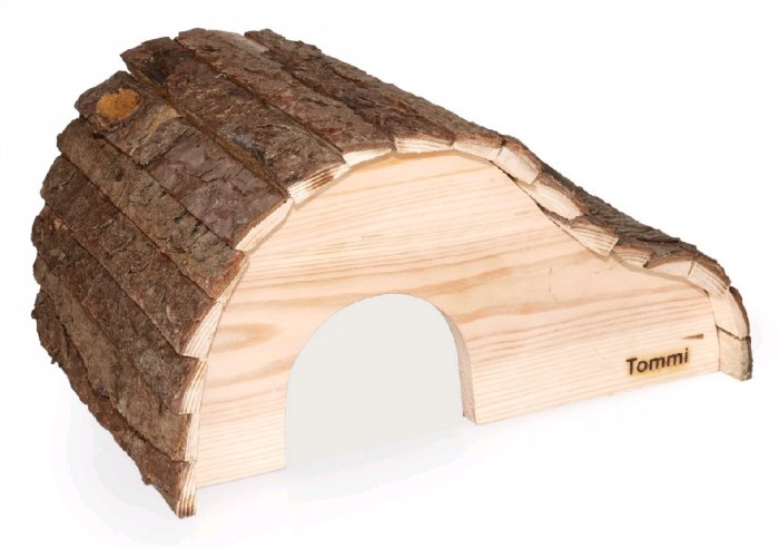 Tommi dřevěný domek oblouk s kůrou 30x15x23 cm