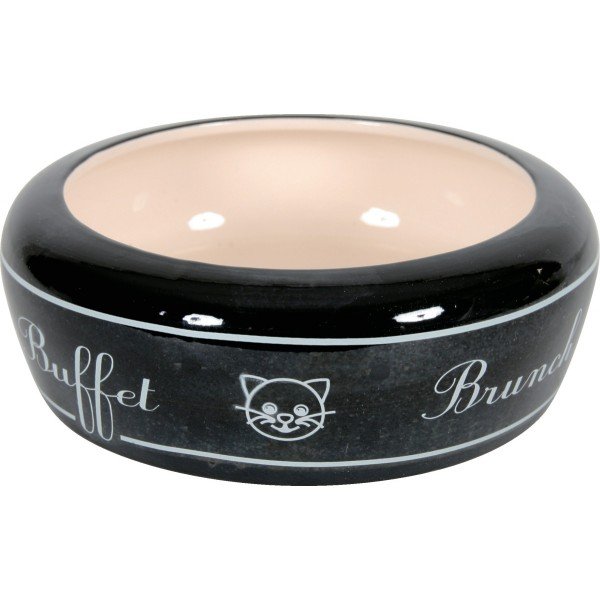 Miska keramická kočka Buffet černá 13cm 0,3l