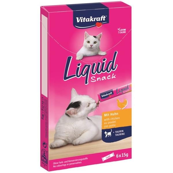 Vitakraft snack cat Liguid taurin/kuře 6 x 15 g