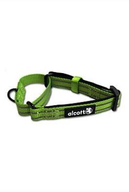 Obojek Alcott polostahovací refl. zelená M 35-51cm