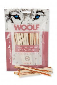 WOOLF pochoutka soft chicken, cod sandwich long 100g