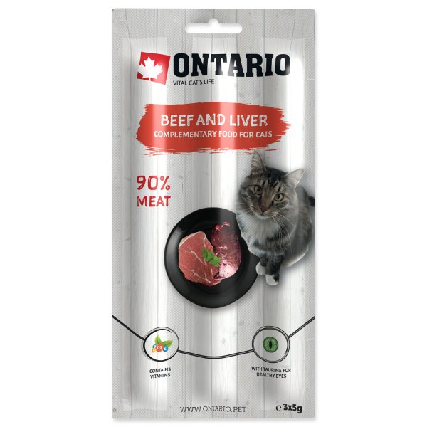 ONTARIO Stick for cats Beef & Liver 15g (3x5g)