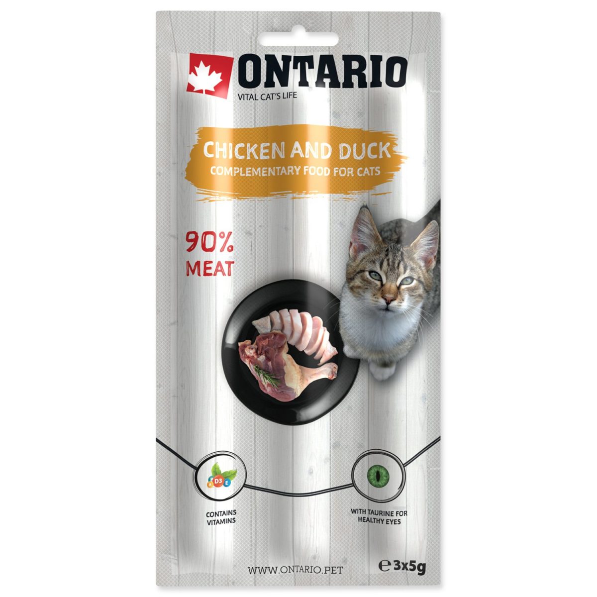 ONTARIO Stick for cats Chicken & Duck 15g