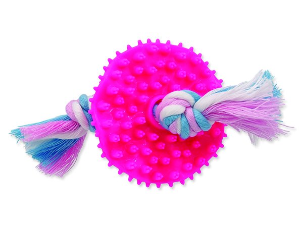 Hračka DOG FANTASY Puppy TPR Dental kolečko 7,5cm růžová
