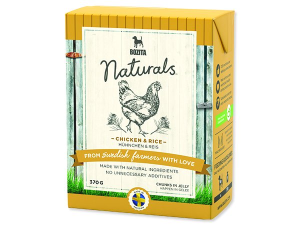 BOZITA Naturals BIG Chicken / Rice - Tetra Pak 370g