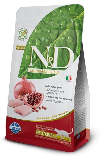 N&D PRIME CAT Neutered Chicken & Pomegranate 300g