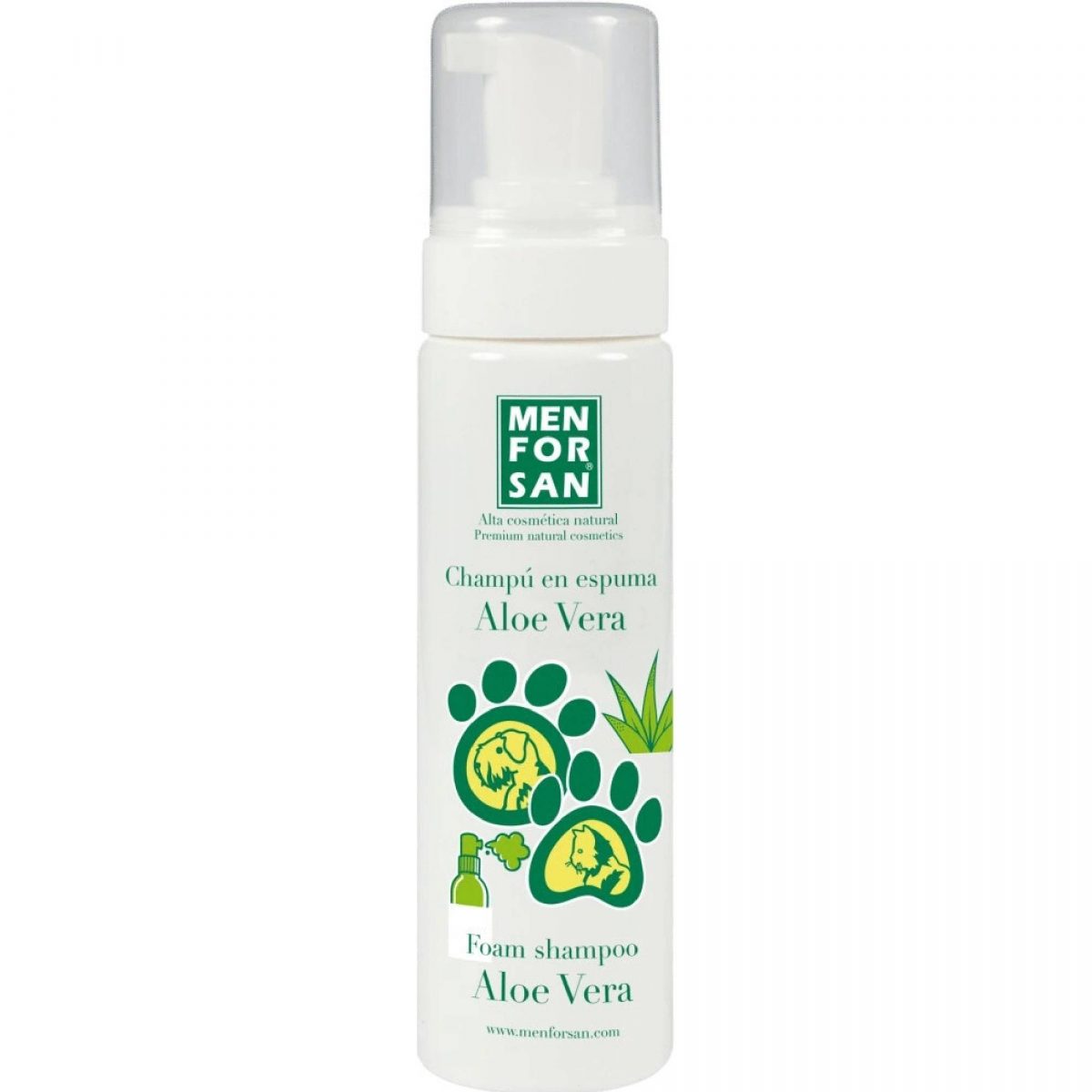 Pěnový šampon Menforsan s Aloe Vera 200ml