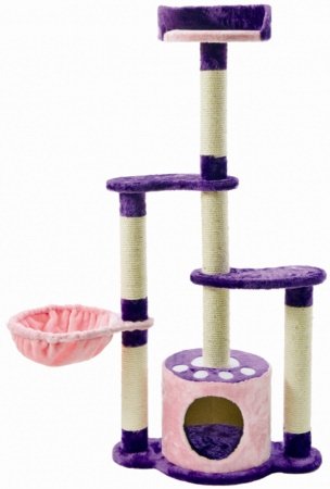 Škrábací Strom Kitty´sLovelyHome, fialový 122x58x35 Li