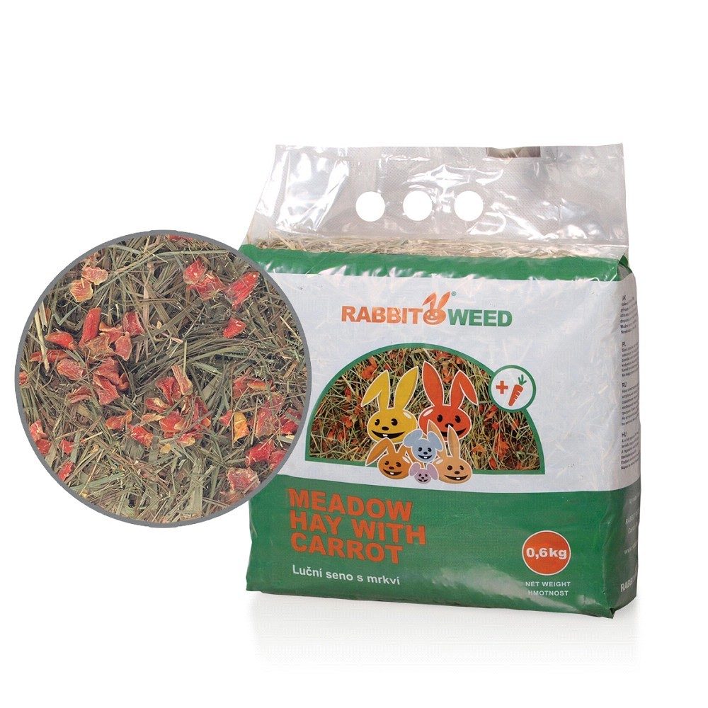 Seno luční s mrkví RabbitWeed 0,6kg