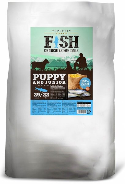 Topstein Fish Crunchies Puppy/Junior 15 kg